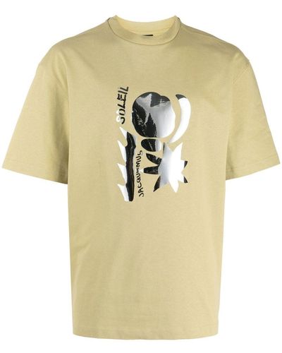Jacquemus T-shirt à imprimé graphique - Métallisé