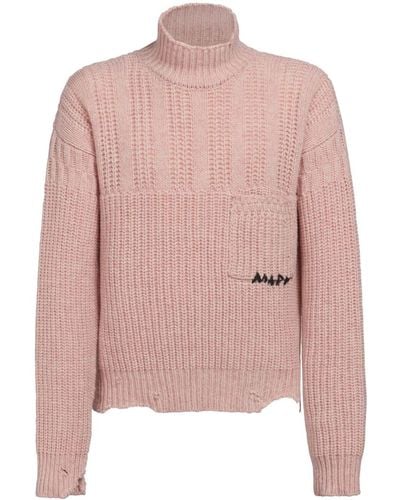 Marni Bestickter Pullover im Distressed-Look - Pink