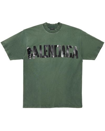 Balenciaga Camiseta Tape Type - Verde