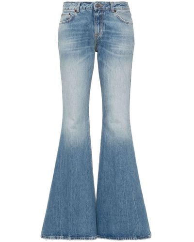 Haikure Jeans a gamba ampia con effetto vissuto - Blu