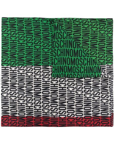 Moschino ロゴ スカーフ - グリーン