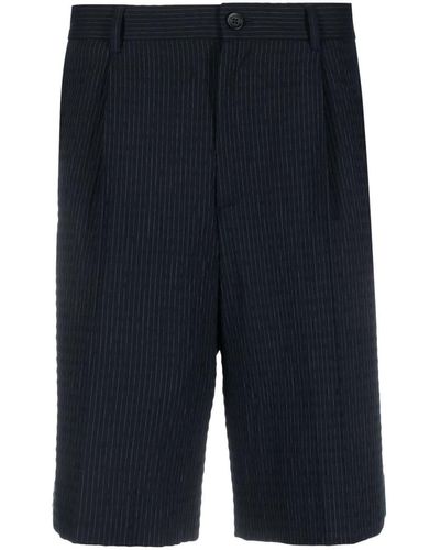 Karl Lagerfeld Seersucker Pinstripe Shorts - Blue