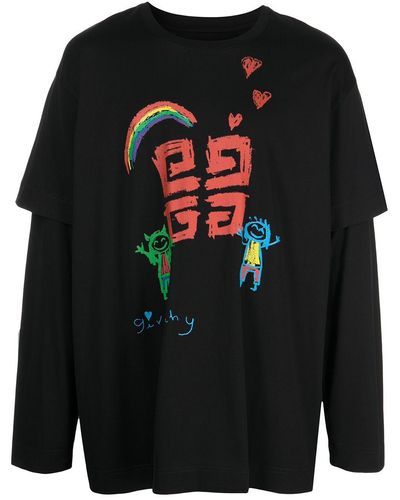 Givenchy 4gプリント Tシャツ - ブラック