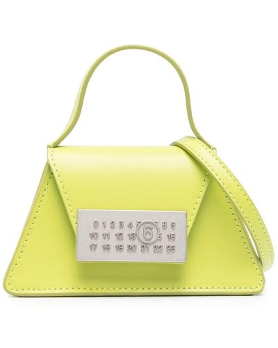 MM6 by Maison Martin Margiela Numeric Leather Mini Bag - Yellow