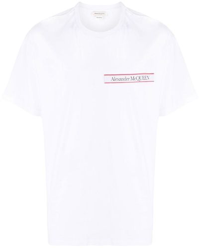 Alexander McQueen Camiseta con parche del logo - Blanco