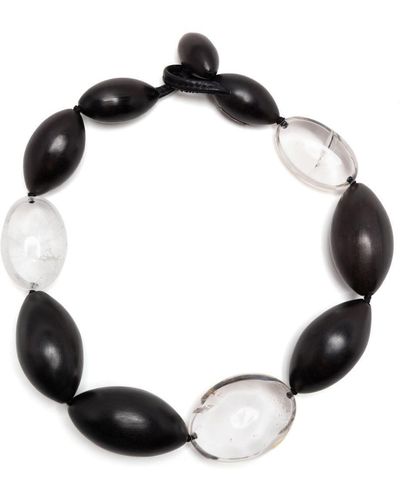 Monies Crystal Beaded Necklace - Black
