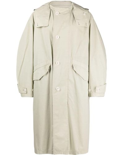 Lemaire Boxy Hooded Parka Coat - Natural
