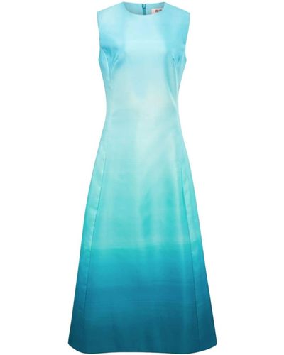 LEO LIN Cleo Ombré Midi Dress - Blue
