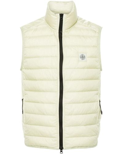 Stone Island Chambers Compass-patch Gilet - Natural