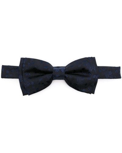 Paul Smith Floral-jacquard Silk Bow Tie - Blue