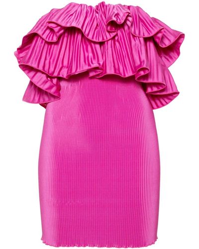 L'idée Premiere Plissé Mini Dress - Pink
