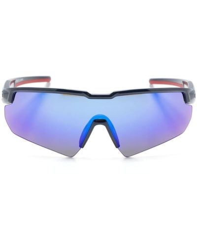 Tommy Hilfiger Sonnenbrille im Biker-Look mit verspiegelten Gläsern - Blau