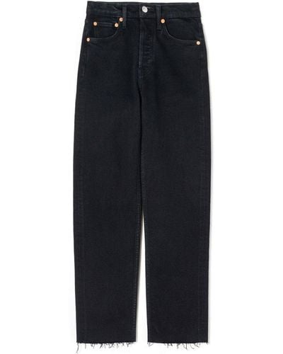 RE/DONE 70s Stove Pipe High-waisted Jeans - Blue