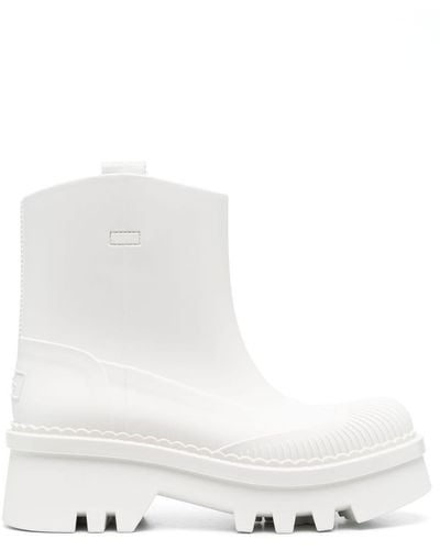 Chloé 60mm Track-sole Chelsea Boots - White