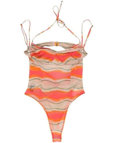 Jacquemus Ilha Graphic-print Bodysuit - Red