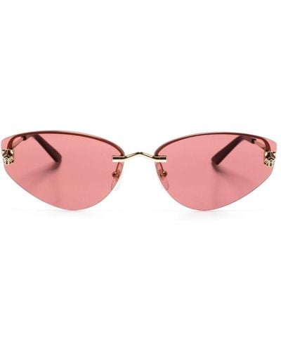 Cartier Sonnenbrille mit geometrischem Gestell - Pink