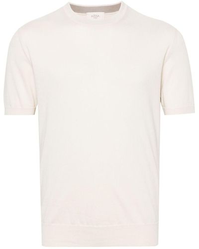 Altea Fein gestricktes T-Shirt - Weiß