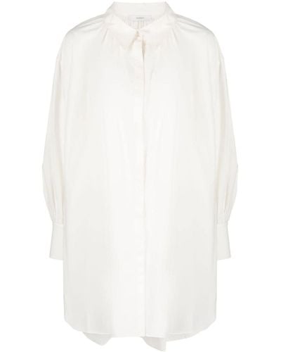 Amomento Pleat-detail Organic-cotton Shirt - White