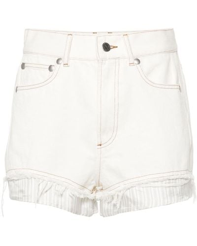 A.P.C. Versailles Jeans-Shorts im Layering-Look - Weiß