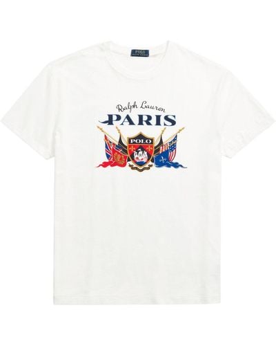 Polo Ralph Lauren Graphic-Print Cotton T-Shirt - White