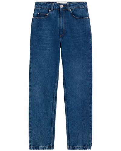 Ami Paris High-rise Straight-leg Jeans - Blue