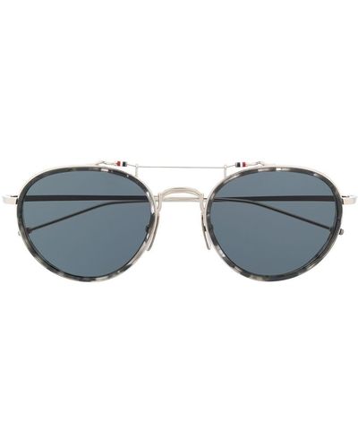 Thom Browne Pantos Round-frame Sunglasses - Grey