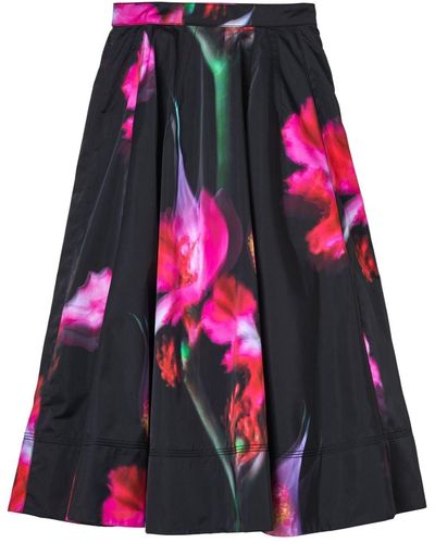 Marc Jacobs Future Floral-print Midi Skirt - Black