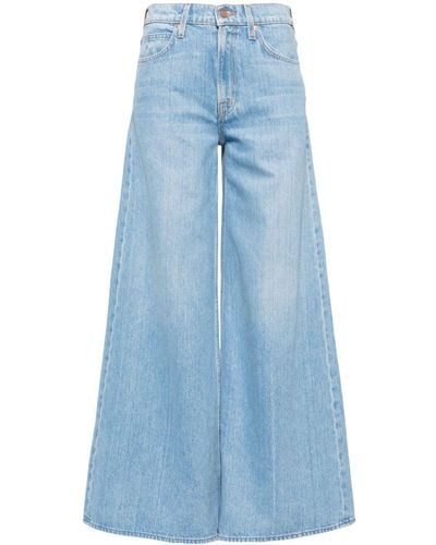 Mother Slung Sugar Cone Sneak Low Waist Flared Jeans - Blauw