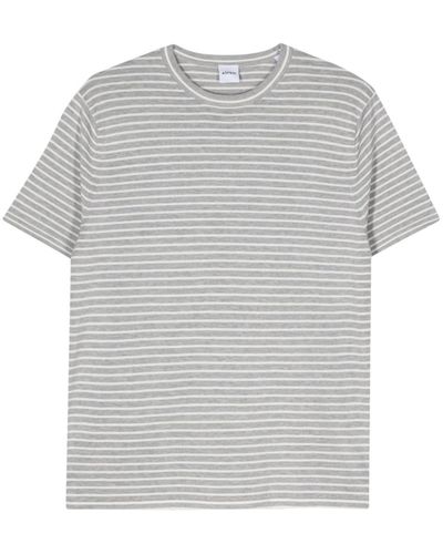 Aspesi Stripped Knitted T-shirt - Grey