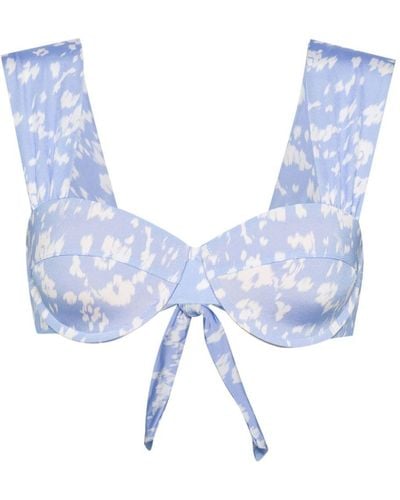 Evarae Audrey Leopard Bikini Top - Blue