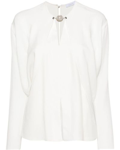 Rabanne Bead-embellished Blouse - White
