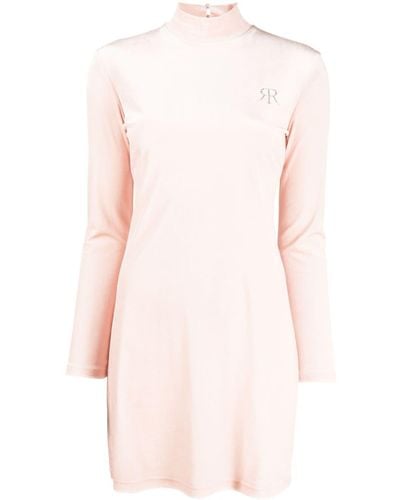 ROKH Vestido con logo estampado - Rosa