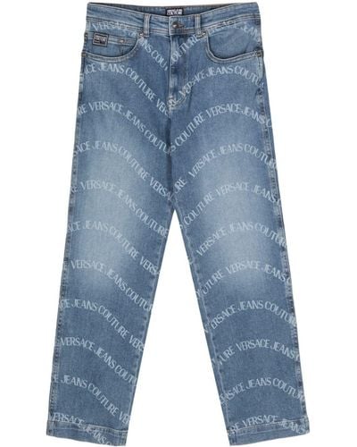 Versace Logowave regular jeans - Blau