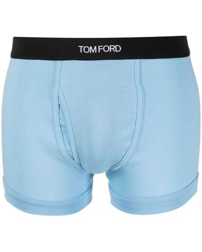 Tom Ford Bóxer con logo en la cinturilla - Azul
