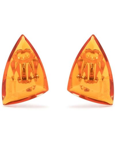 Monies Ohrringe mit Kristall im Oversized-Look - Orange
