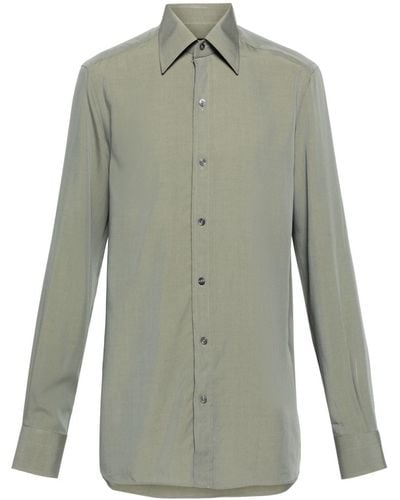 Tom Ford Long-sleeve Lyocell Blend Shirt - Green