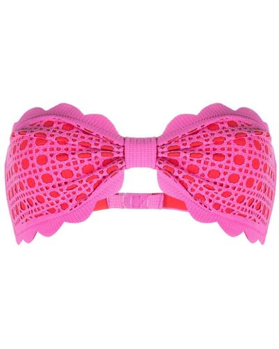 Marysia Swim Laser-cut Bandeau Bikini Top - Pink