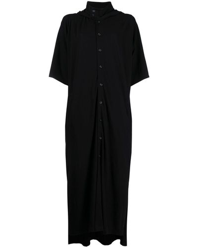 Yohji Yamamoto オーバーサイズ シャツドレス - ブラック