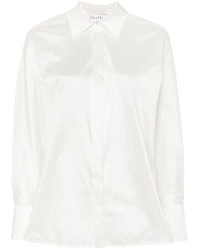 Max Mara Clan Taffeta Shirt - White