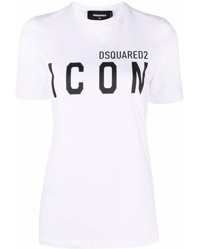 DSquared² Logo T-Shirt - Weiß