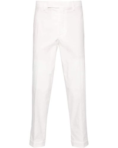 Neil Barrett Pantalon droit en popeline - Blanc