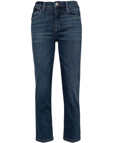 FRAME Mid-rise Cropped Jeans - Blue