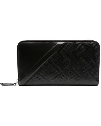 Fendi Ff-motif Leather Wallet - Black