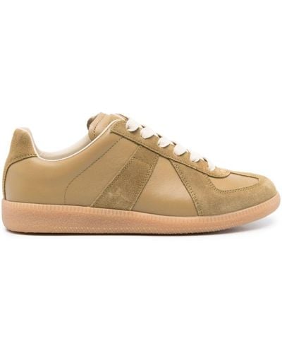 Maison Margiela Replica Leather Trainers - Brown