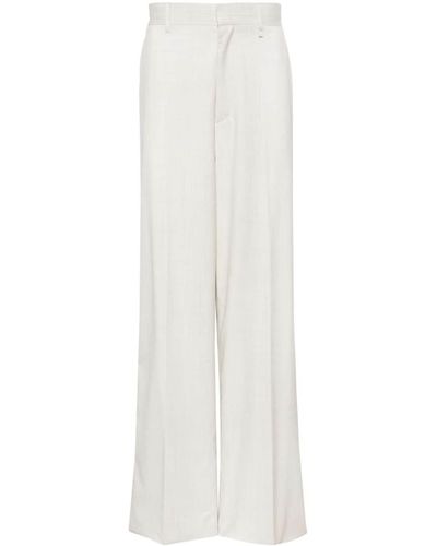 Givenchy Pantalones anchos de talle medio - Blanco