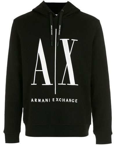 Armani Exchange ロゴ パーカー - ブラック