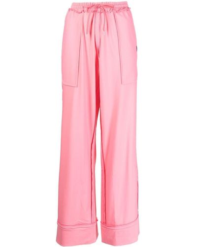 Maison Mihara Yasuhiro Wide Leg Track Trousers - Pink