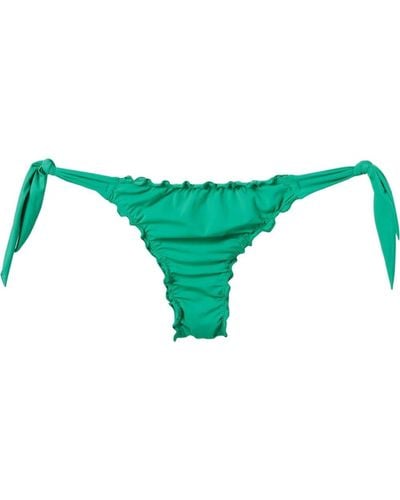 Amir Slama Ruched bikini bottons - Verde