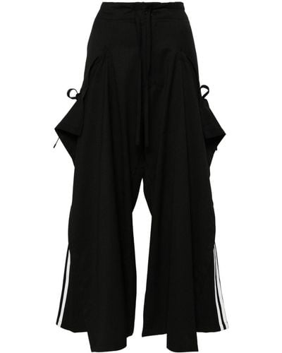 Y-3 Pantalon ample à trois bandes signature - Noir