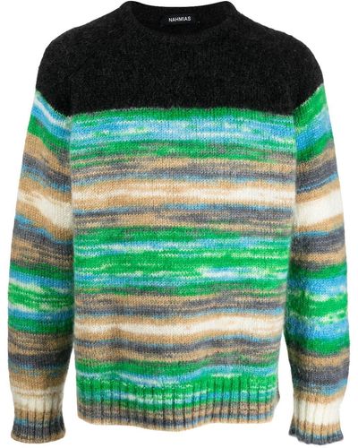 NAHMIAS Intarsia-knit Sweatshirt - Green